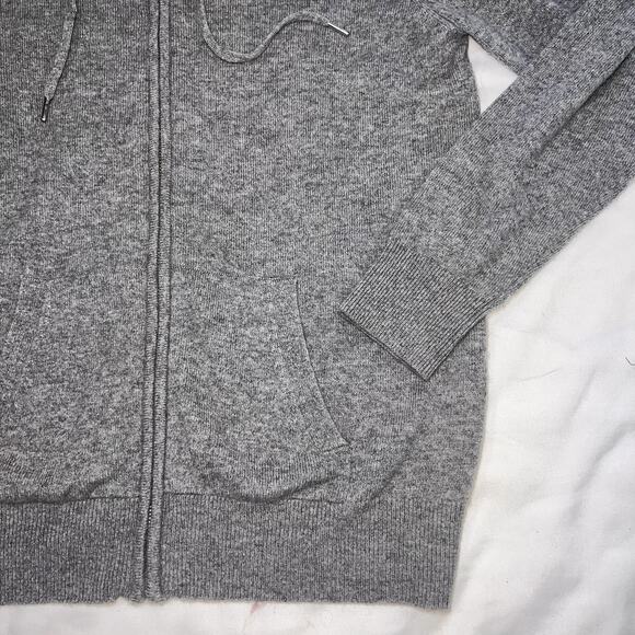 Quince Hoodie Women's Size M Gray 100% Cashmere Full-Zip Sweater Casual Travel - Picture 4 of 14